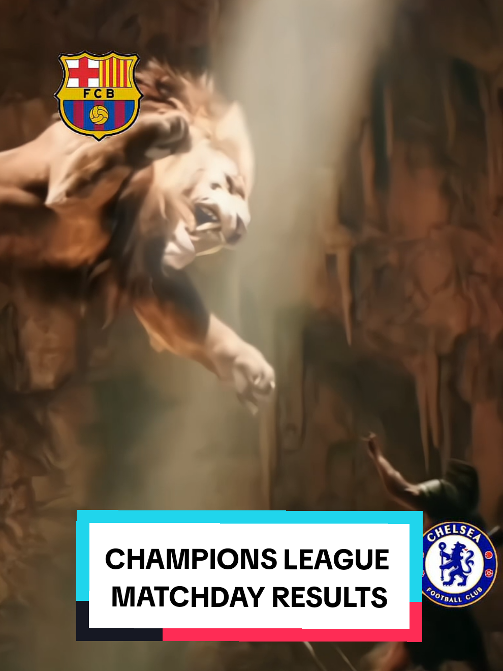 Les résultats des matchs d'aujourd'hui de la 5ème journée de la Ligue des champions, Chelsea vs Barcelone (3-0), Liverkusen vs Manchester City (2-0), Dortmund vs Villareal (4-0), Olympique Marseille vs Newcastle (2-1), Napoli vs Qarabağ FK (2-0). #championsleague #barcelona #chelsea #footballedit #footballart 