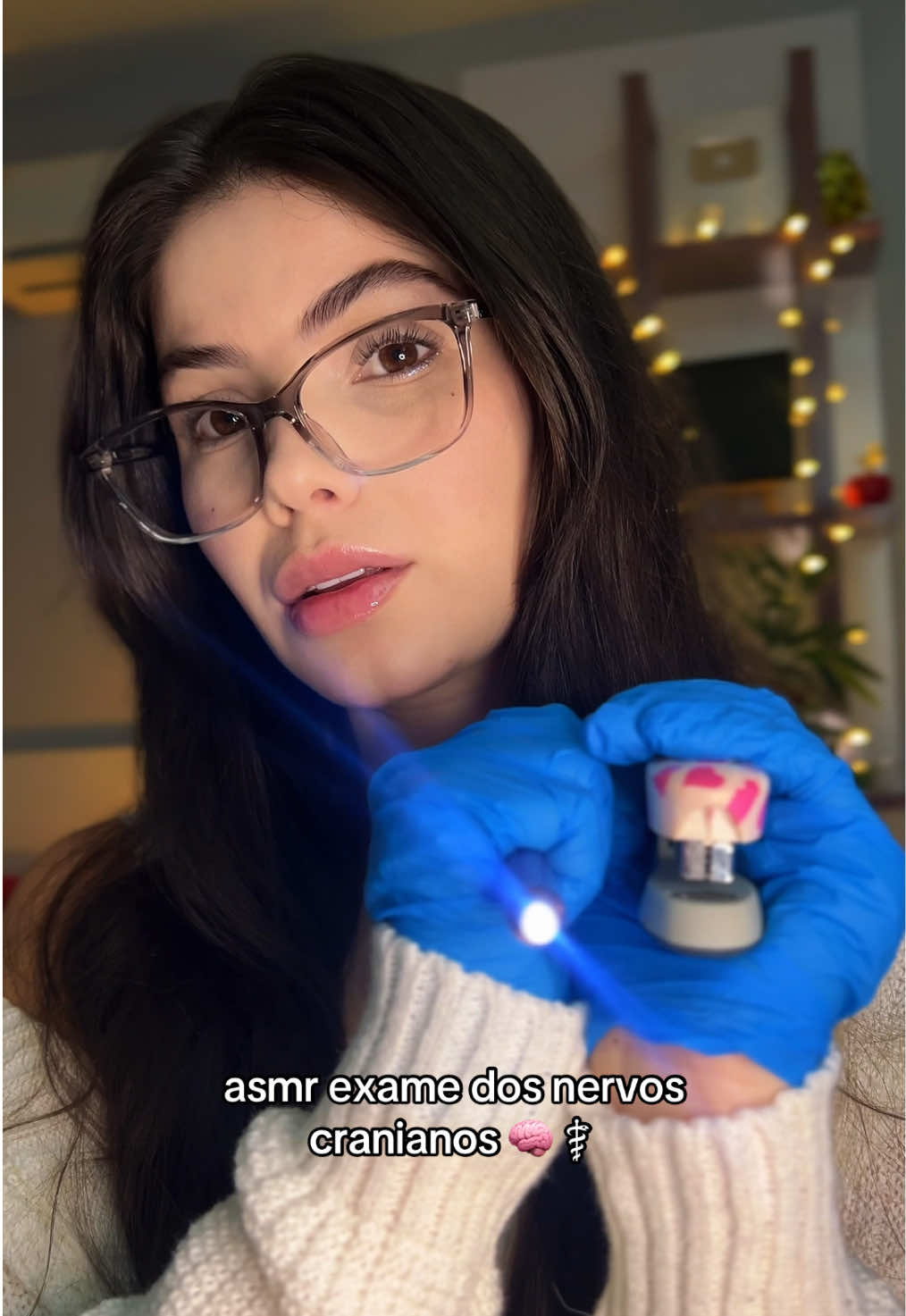 asmr exame dos nervos cranianos 🧠👃👁️ #asmr #cranialnerveexam #asmrexam #nervios #asmrchill 