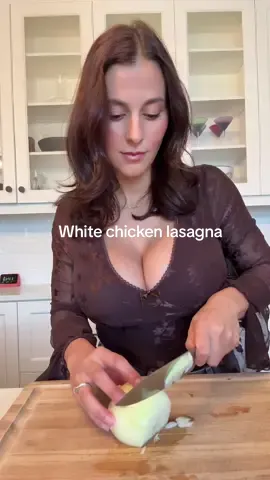White chicken lasagna with spinach 🐓 🧀 🍝 
