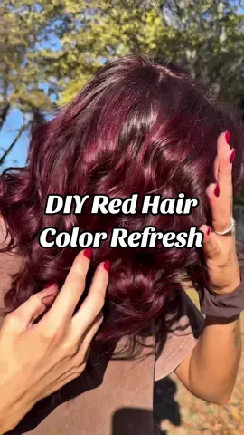 To my talented professional hairstylist friends… in the words of Melissa McCarthy from Bridesmaids in the bathroom scene: “LOOK AWAY!” 🤣  No bleach, no salon…just 2 boxes of hair dye, an attempt to keep soft root melt, and some Chat GPT guidance. 😅 I was so nervous to ruin the root melt I paid for a few months ago, but I’m actually really happy with how it blended. This is the full before → after if you want to see the process. #hairtransformation #diyhaircolor #auburnhair #hairtutorial #hairtok