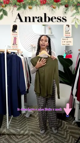 ANRABESS Womens Long Sleeve Henley Tops V Neck Dressy Casual Loose Fit Shirts Fall Flowy Blouses 2025 Trendy Clothes