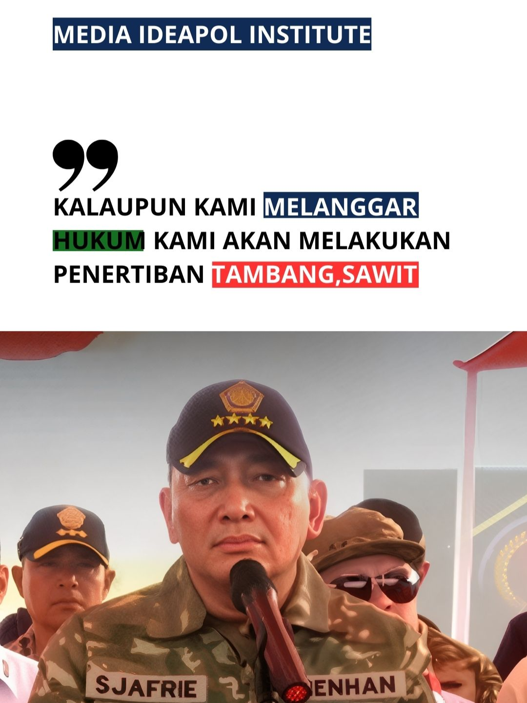 Inspeksi mendadak dilakukan Menteri Pertahanan Sjafrie Sjamsoeddin di kawasan IMIP Morowali, menindaklanjuti dugaan penambangan dan pemanfaatan kawasan hutan secara ilegal. Sidak ini mengungkap praktik penyamaran penambangan pasir timah dengan izin pasir kuarsa, hingga kerawanan penggunaan jalur udara. Pemerintah menegaskan penegakan hukum dilakukan secara nasional, tanpa pandang bulu, demi menjaga kedaulatan dan kepentingan rakyat. #SidakMenhan #SjafrieSjamsoeddin #Morowali #IMIP #KedaulatanNegara #TambangIlegal #PasirTimah #PasirKuarsa #SatgasPKH #ESDM #TNI #Intersep #PenegakanHukum #Indonesia #BeritaTerkini#fyppppppppppppppppppppppp