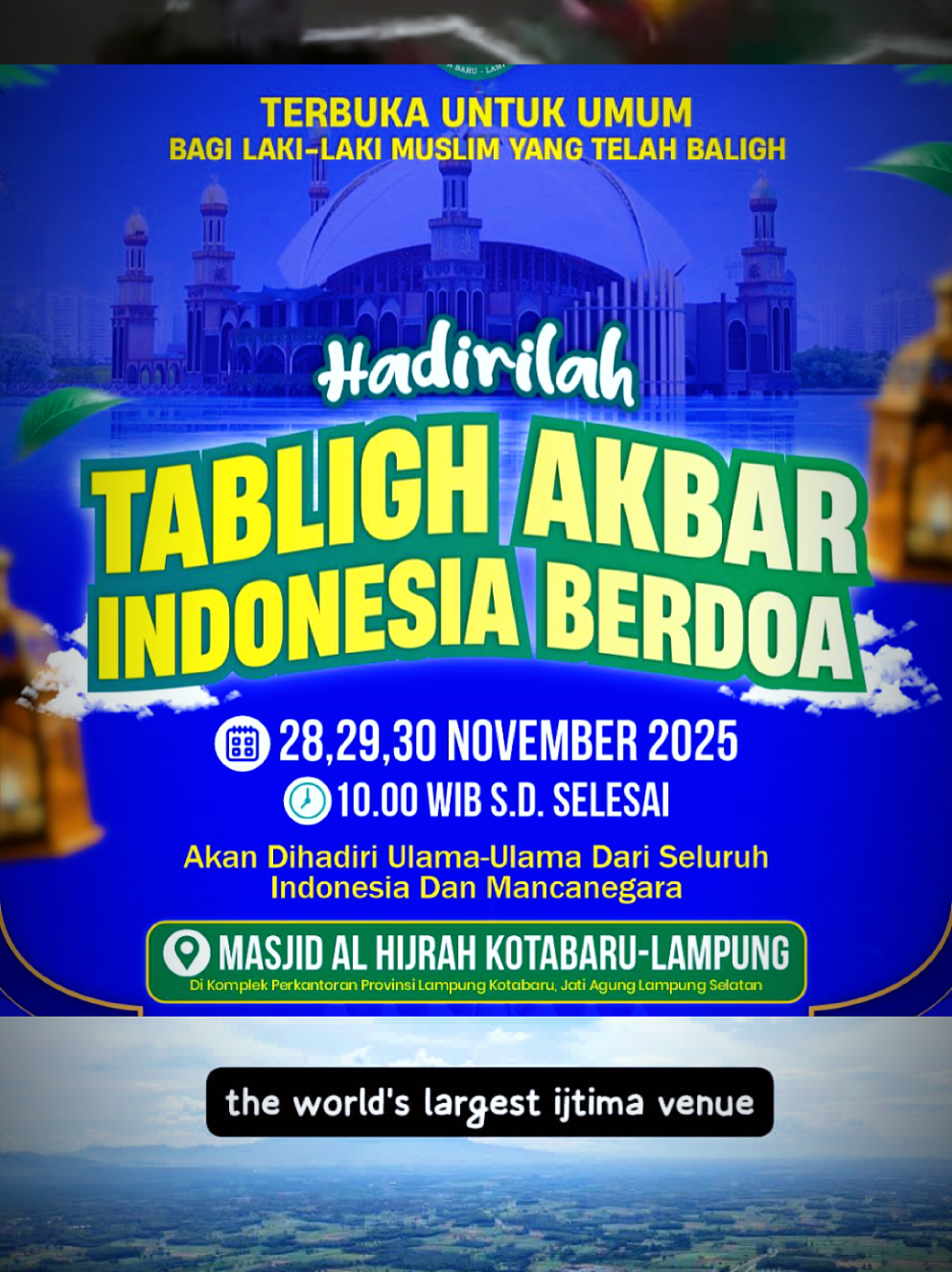 #tablighakbar #indonesiaberdoa #ijtima #pengajian #masjidalhijrahlampung 