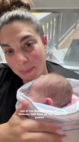 Burping bestie unlocked 🤝#hairhack #blowout #sleepytie #momlife 