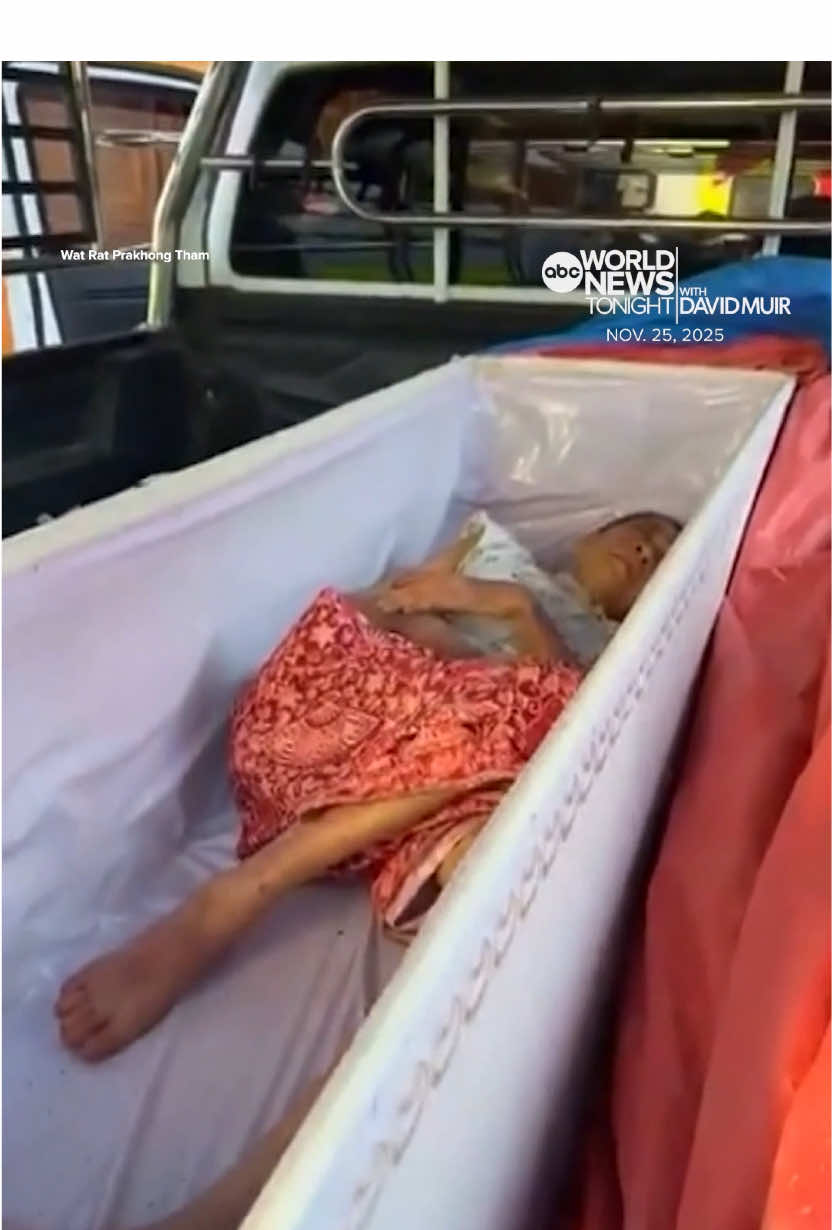 A 65-year-old woman in #Thailand who’s been bedridden for the past two years appeared to stop breathing. But temple staff heard knocking coming from inside her coffin, and found the woman alive. #DavidMuir reports. #WorldNewsTonight #News #International 
