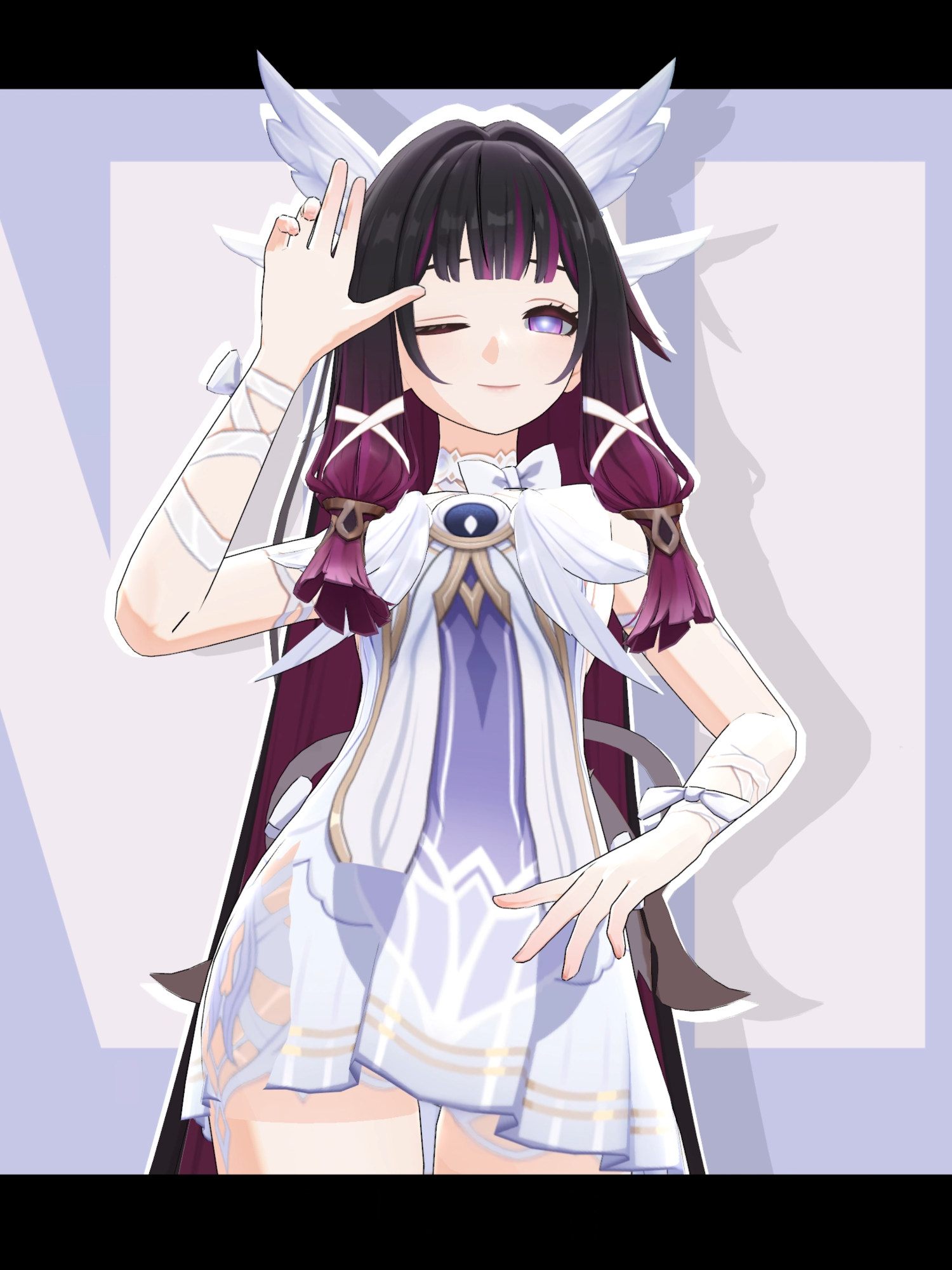 Columbina Montagem Shirt Blue! 😳 #columbina #コロンビーナ #哥伦比娅 #genshin #genshinimpact #animation