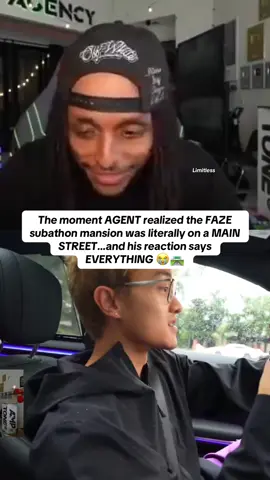 The moment AGENT realized the FAZE subathon mansion was literally on a MAIN STREET…and his reaction says EVERYTHING 😭🛣️ #agent00 #foryoupage #fypシ゚viral 