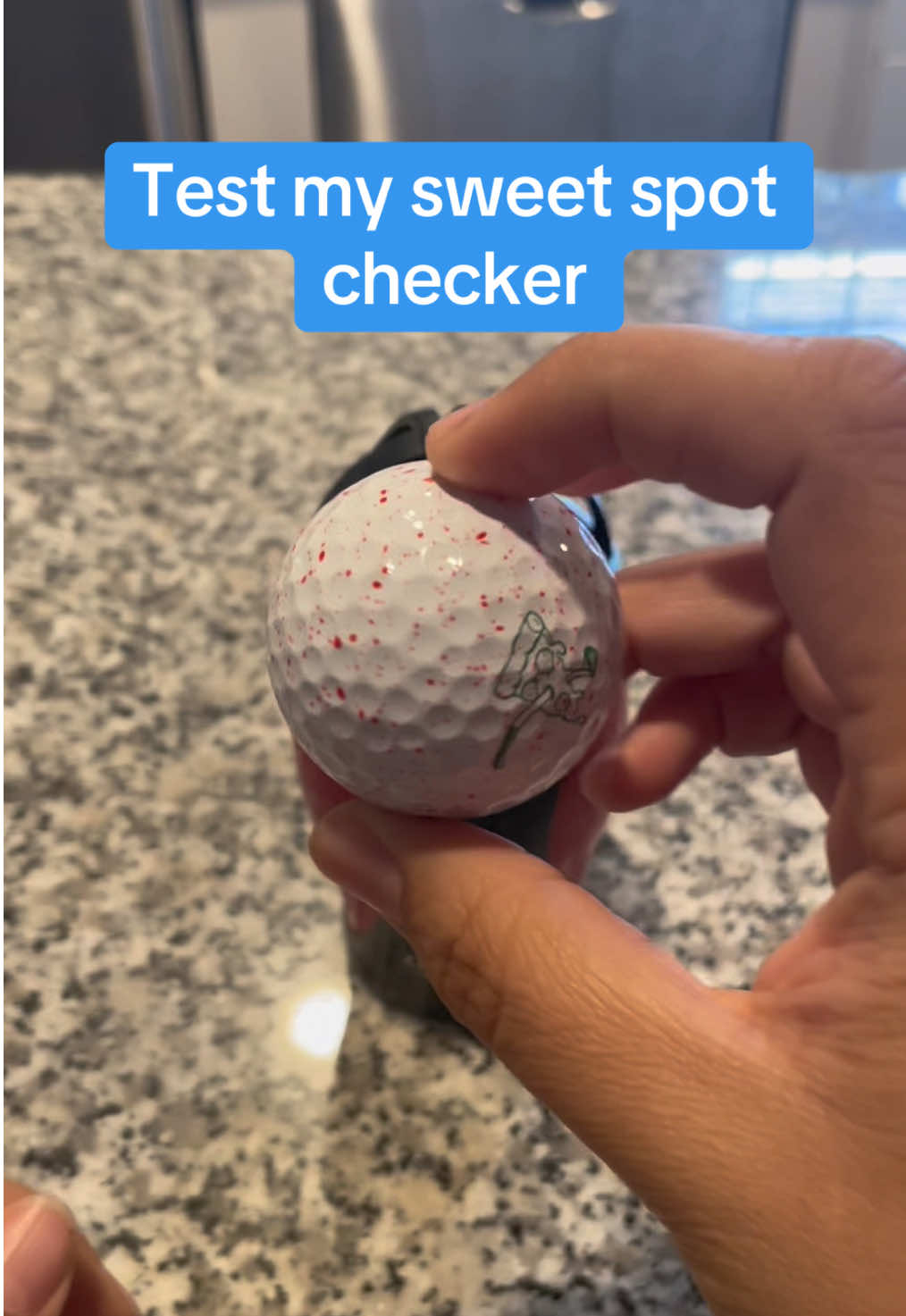Now yall can see it actually does give you the same line multiple times which is why I only check the sweet spot once when testing golf balls #golf #golfballcheck #golfball #sweetspot #golftiktok 