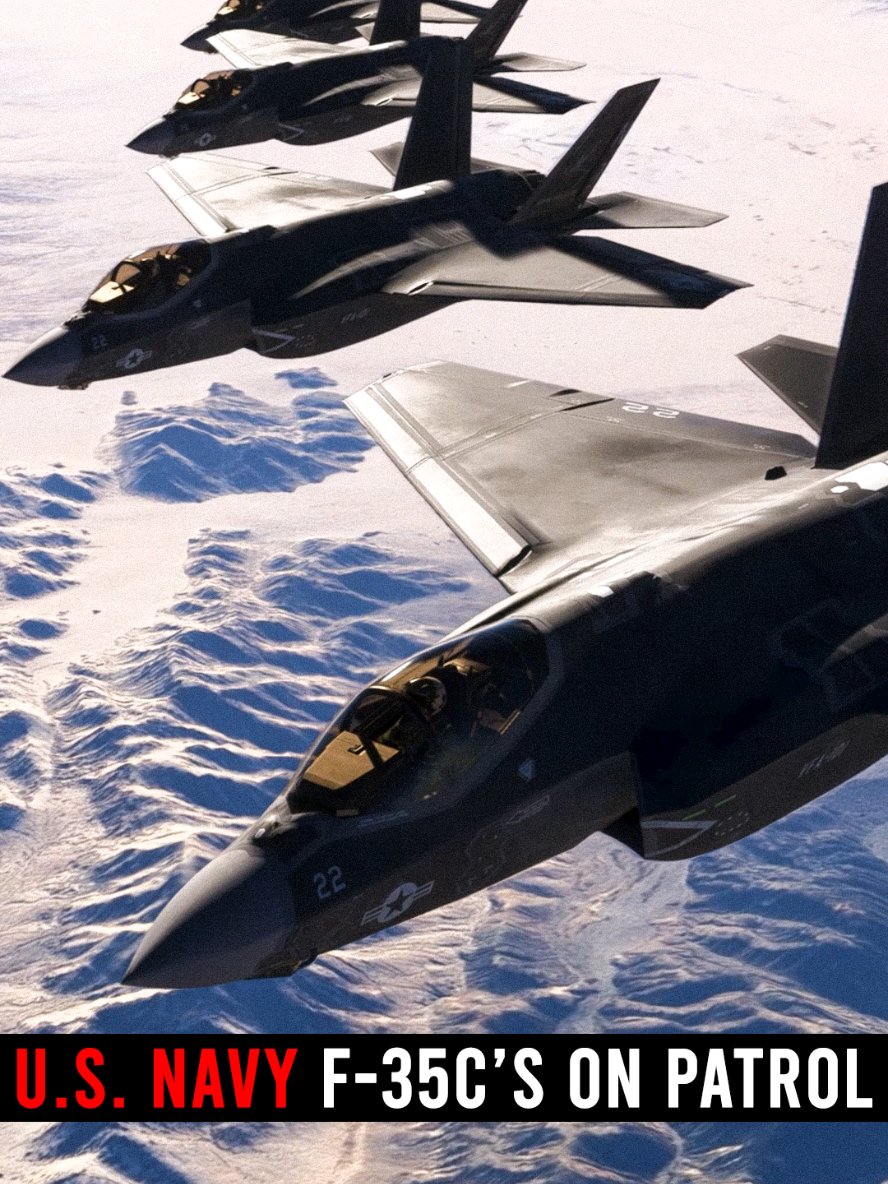 US Navy F-35C's on patrol #f35 #navy #aviation #military #airforce   This video was created digitally.