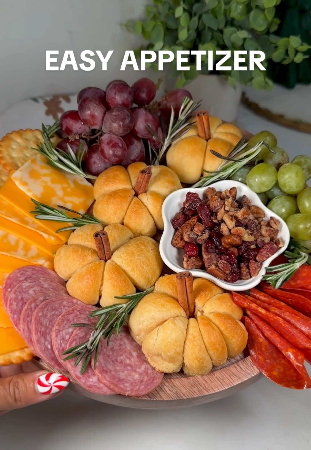 a cornucopia ft. cheesy pull apart balls, if you will 🤌🏼 they look so impressive but they’re actually so easy 🤣 #thanksgivingrecipes #holidayappetizers #easyappetizers #holidayrecipes #thanksgivingfood 