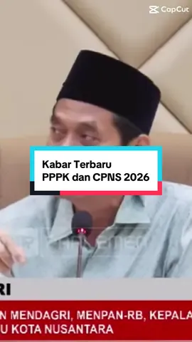 ⚠️Zulfikar Arse Sadikin selaku Wakil Ketua Komisi II DPR RI Periode 2024-2029 pada Selasa, 25 November 2025 dalam RAKER DAN RDP DENGAN MENDAGRI, MENPAN-RB, KEPALA BKN, DAN KEPALA OTORITA IBU KOTA NUSANTARA menyatakan bahwa PNS YA PNS P3K (PPPK) YA P3K. TIDAK BISA P3K BERALIH FUNGSI MENJADI PNS. Menurutnya P3K bisa mengikuti seleksi CPNS jika sudah setahun bekerja dan masih memenuhi syarat untuk ikut seleksi CPNS. Sumber Informasi dan Video: TVR PARLEMEN Tag: CPNS 2026 kapan dibuka? #CPNS2026 #pengumumanCPNS2026 #formasiCPNS2026 