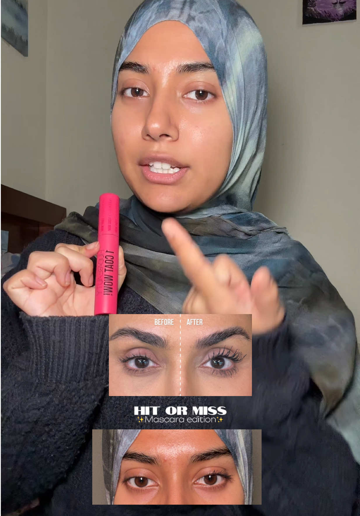 @Huda Beauty @hudabeautyshop One Coat Wow Mascara 10/10  #hitormiss #mascarareview #BeautyTok #hudabeauty #fyp    