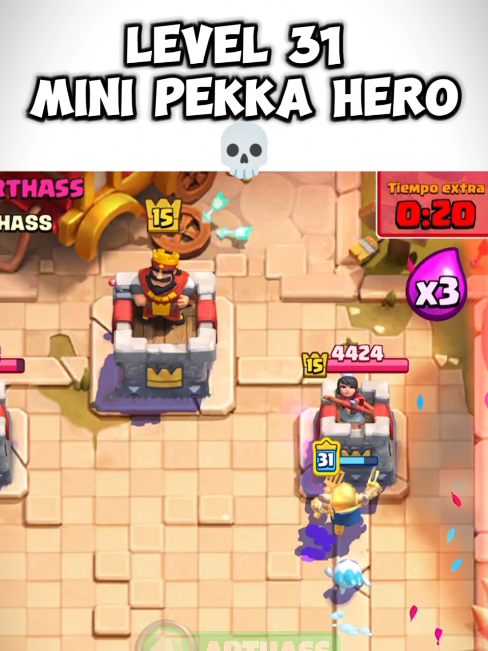 LEVEL 31 mini pekka hero ☠️ #clashroyale #arthass 