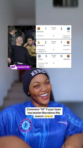 The team with beautiful football (Barcelona) has been defeated by all the big teams they faced this season 😂😂 #psg #chelsea #realmadrid #championsleague #SportsOnTikTok 