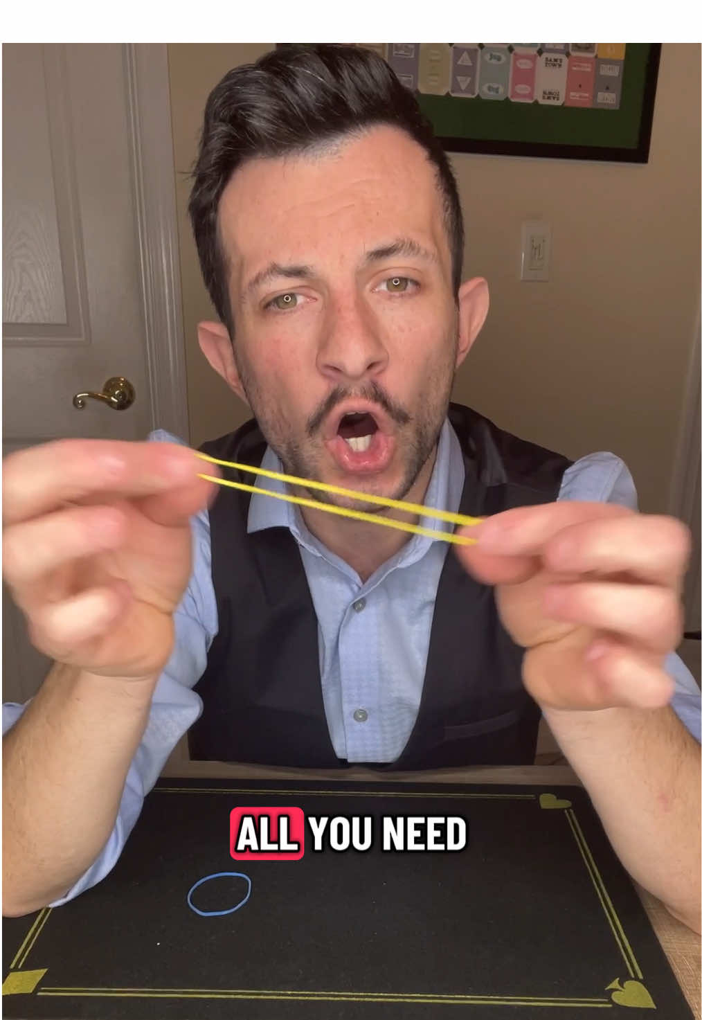 Rubberband magic trick tutorial #magictrick #magician #magic   #rubberband #tutorial 
