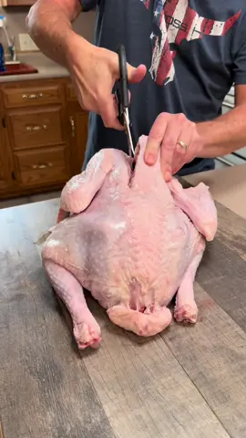 Do you spatchcock your turkey? It’s the best way to do a turkey. . #spatchcocking #turkey #thanksgiving #family #holidays 