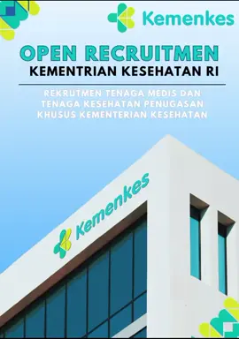 KEMENTRIAN KESEHATAN PENGUMUMAN LOWONGAN PEKERJAAN Kementerian Kesehatan Republik Indonesia membuka kesempatan bagi putra dan putri terbaik bangsa untuk bergabung sebagai Tenaga Kesehatan dalam mendukung pelayanan kesehatan masyarakat Indonesia. #recrutmentkemenkes #dinaskesehatan #foryoupage #lowonganpekerjaan #fyppppppppppppppppppppppp 