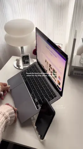 Just found a 3-in-1 gadget stand for ONLY 100+… how is this real?! #techtok #laptopstand #desksetup #workfromhome #phonestand 