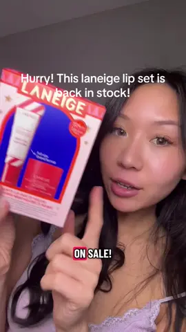 This set sold out fast and just got restocked!! Add to cart while it’s still on sale 🫣 #laneige #laneigelipmask #laneigelip #laneigepeppermint 