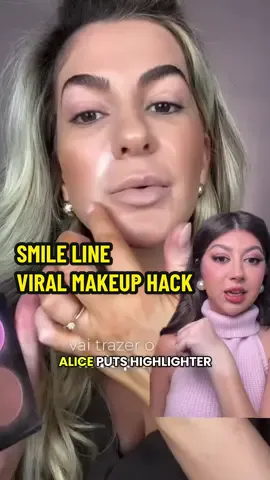 #greenscreenvideo #greenscreen Smile lines? Creasing? Makeup settling into fine lines? This is my favourite VIRAL makeup HACK  for smooth, blurred, crease proof skin. This technique lifts the smile line area and keeps your foundation flawless all day. Using the Becca Shimmering Skin Perfector Pressed Highlighter (@Smashbox Cosmetics ), the Natural Blur Powder Foundation (@Kylie Cosmetics ), and the Dewy Skin Mist (@Tatcha US ). Perfect for mature skin, smile line hacks, crease-proof base, and anyone looking for a simple trick that actually works. @sephoracanada @sephora @shoppersbeauty #makeup #viralmakeuphack #makeuphacks  @Alice Salazar 