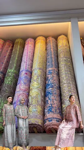 Tulle Bordir Motif Etnik!#fyppppppppppppppppppppppp #fashionmodern #jangkriktextilemakassar💠 #fypシ 