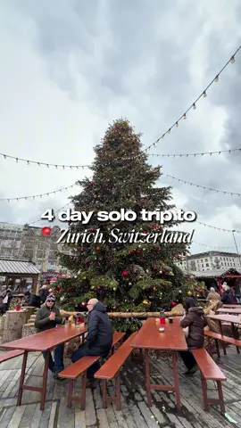 Day 3 on my solo trip in Zürich ✨ I started my morning at the dreamiest lakeside spa, then spent the rest of the day hopping between Christmas markets like it was my full-time job. Warm lights, mulled wine, and the prettiest holiday streets… solo girl winter magic unlocked. ❄️🎄 #solotravel #zurich #switzerland #solotraveler #travelsolo 