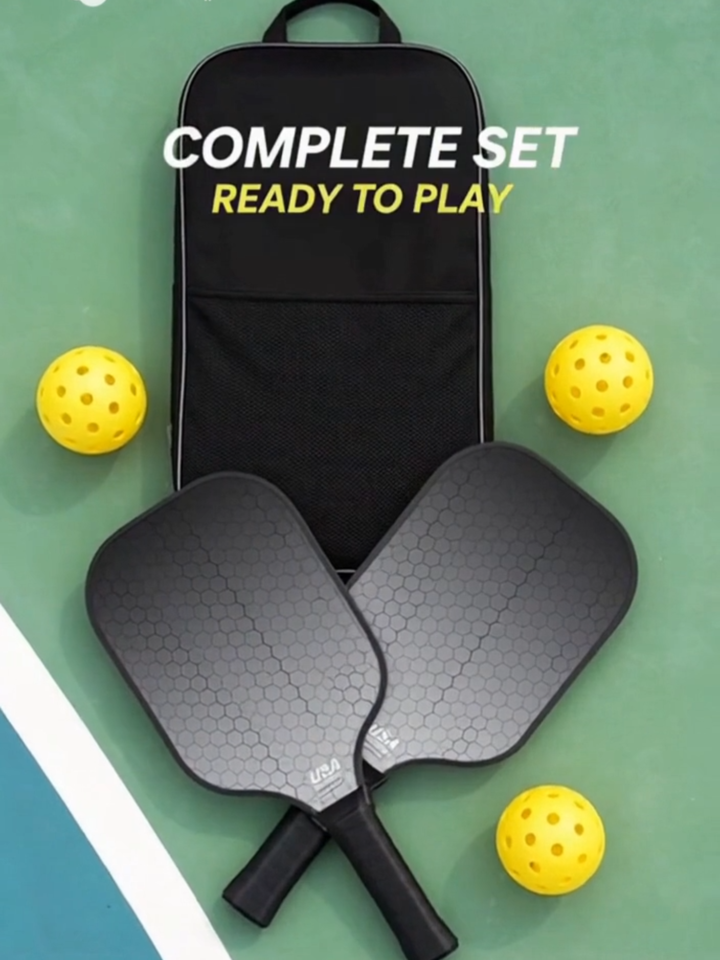Lightweight, durable, and game-ready—your new fave paddle set! 🔥 #PickleballAddict #SportsEquipment #PaddlePower #AthleticLife