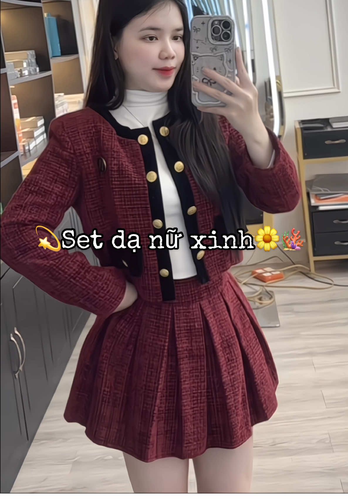 Set dạ nữ xinh🌸#setda #tet2026#outfit #xuhuong #thuluan🌷  @Thu Luân 🌷 