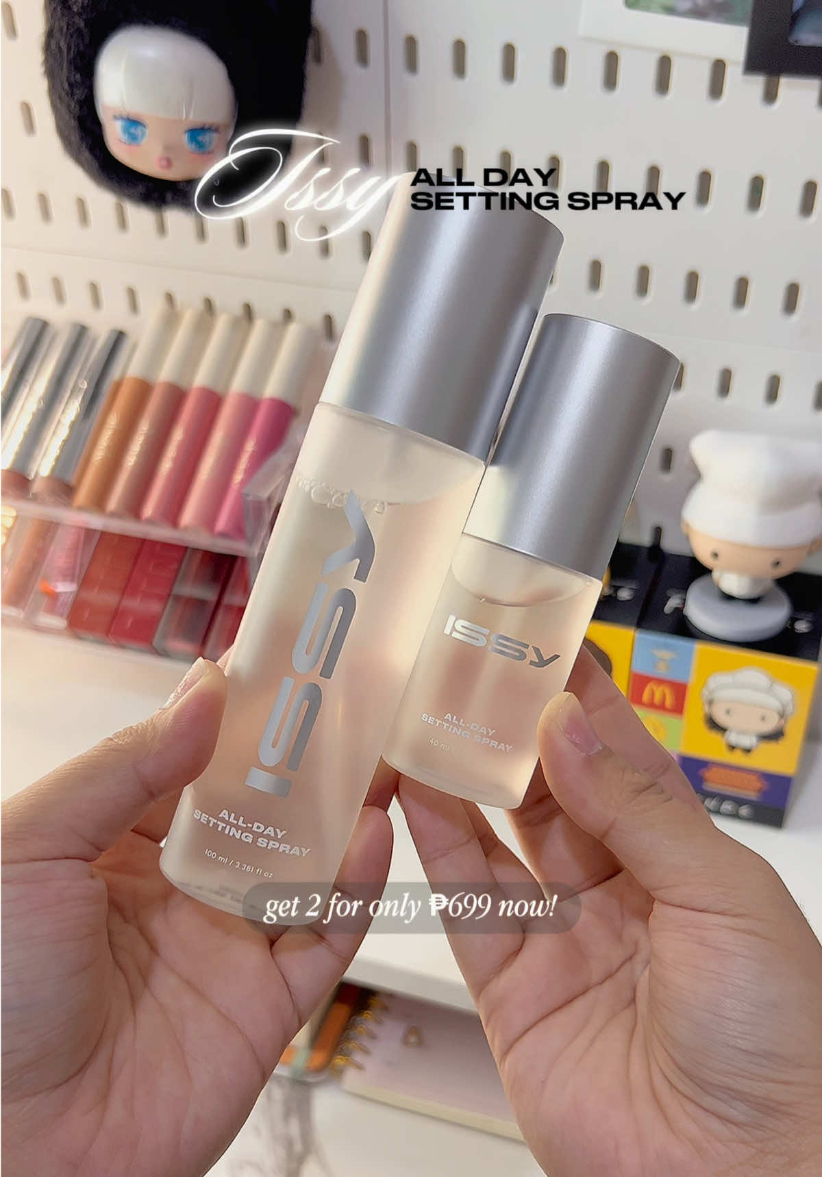 As an oily skin girlie i super love this setting spray from @Issy Cosmetics. I think this is already my 4th full size bottle? HAHAHA so u guys better try it na habang sale pa! 🤍 #issy #issysettingspray #settingspray #makeupph #beautyph 