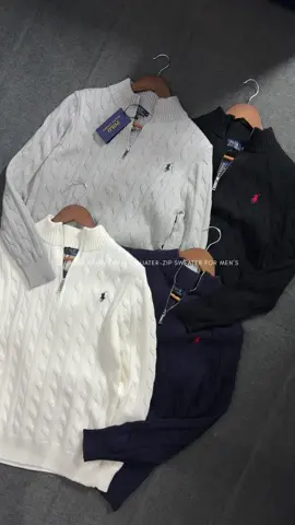 Quater Zip Cable knit Sweater  Size-M,L,XL,2XL #skcloseturlabari #skcloseturlabari #cableknitsweater #polocardigan #quaterzipsweater 