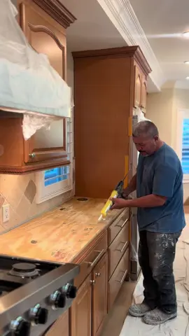 Kitchen Countertops Installation (Quartzsite) Taj Mahal Stone✔️ #kitchendesign #kitchenremodel #countertops #kitchen #stone 