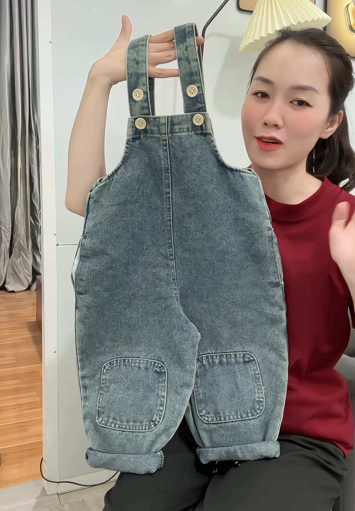 quần yếm jean dáng bí bé trai, bé gái #nhungbella #yemquanchobe #yemchobe 