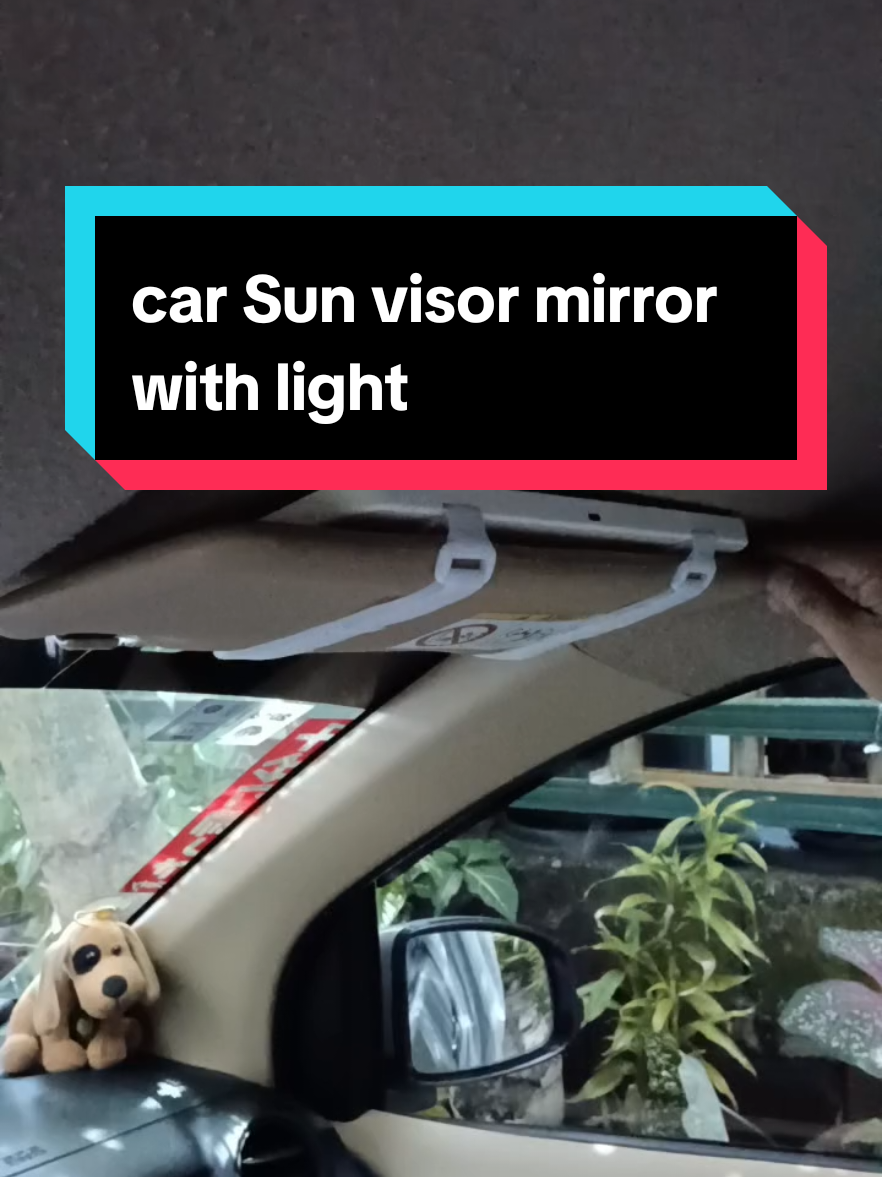 car sun visor mirror with light touch screen adjustable brightness with 3light modes #carmirrorwithlight #carsunvisormirror #carsunvisormakeupmirror #caraccessories #tiktokviralvideo 