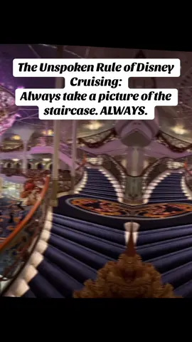 If you don’t have at least 47 staircase photos… did you even sail? ✨📸 #DisneyCruiseLine #DisneyAdults #CruiseTraditions #DisneyTok