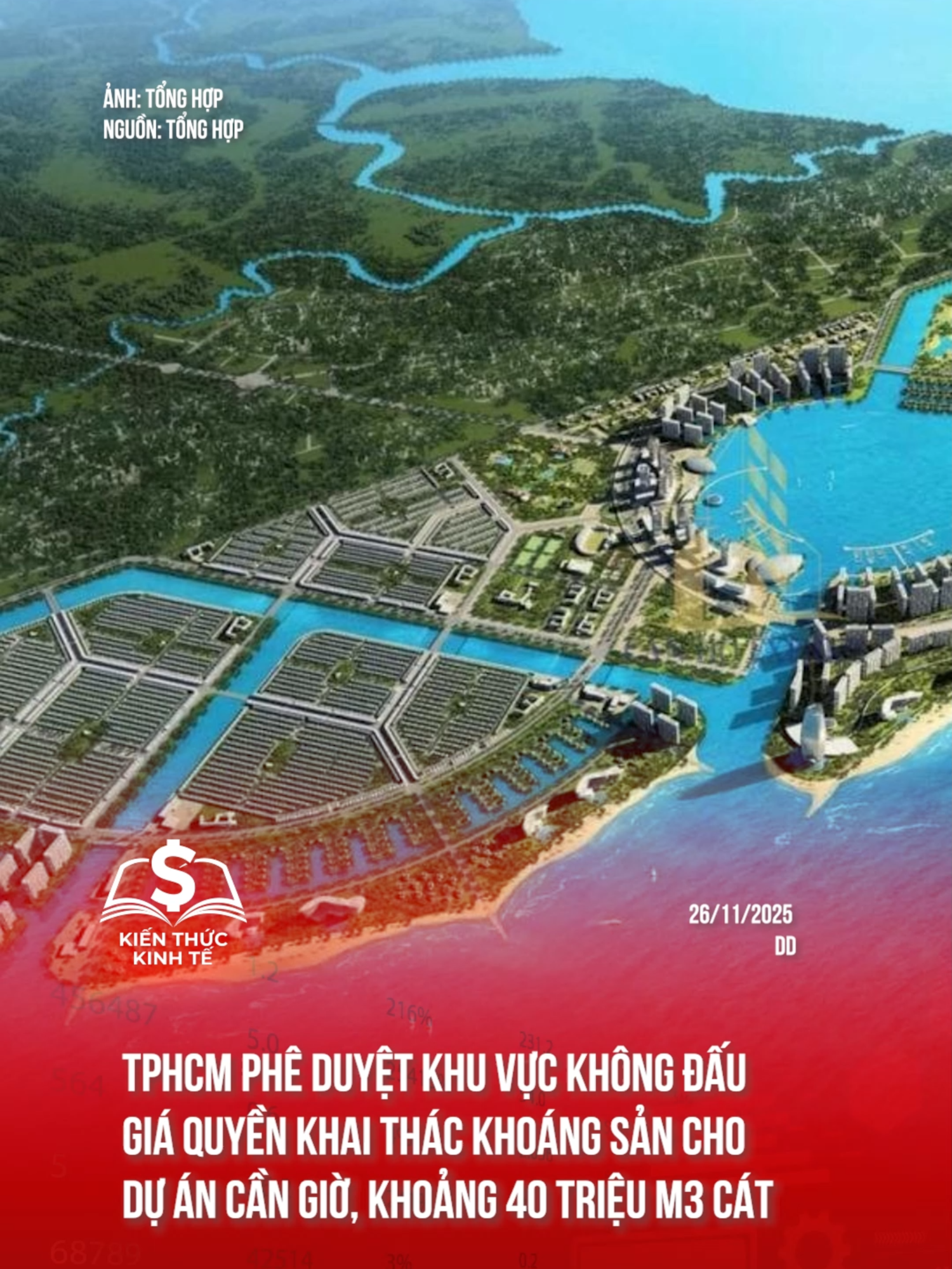 TPHCM phê duyệt khu vực không đấu giá quyền khai thác khoáng sản cho dự án Cần Giờ, khoảng 40 triệu m3 cát #kienthuckinhte #tiktoknews #cangio #tphcm #vingroup