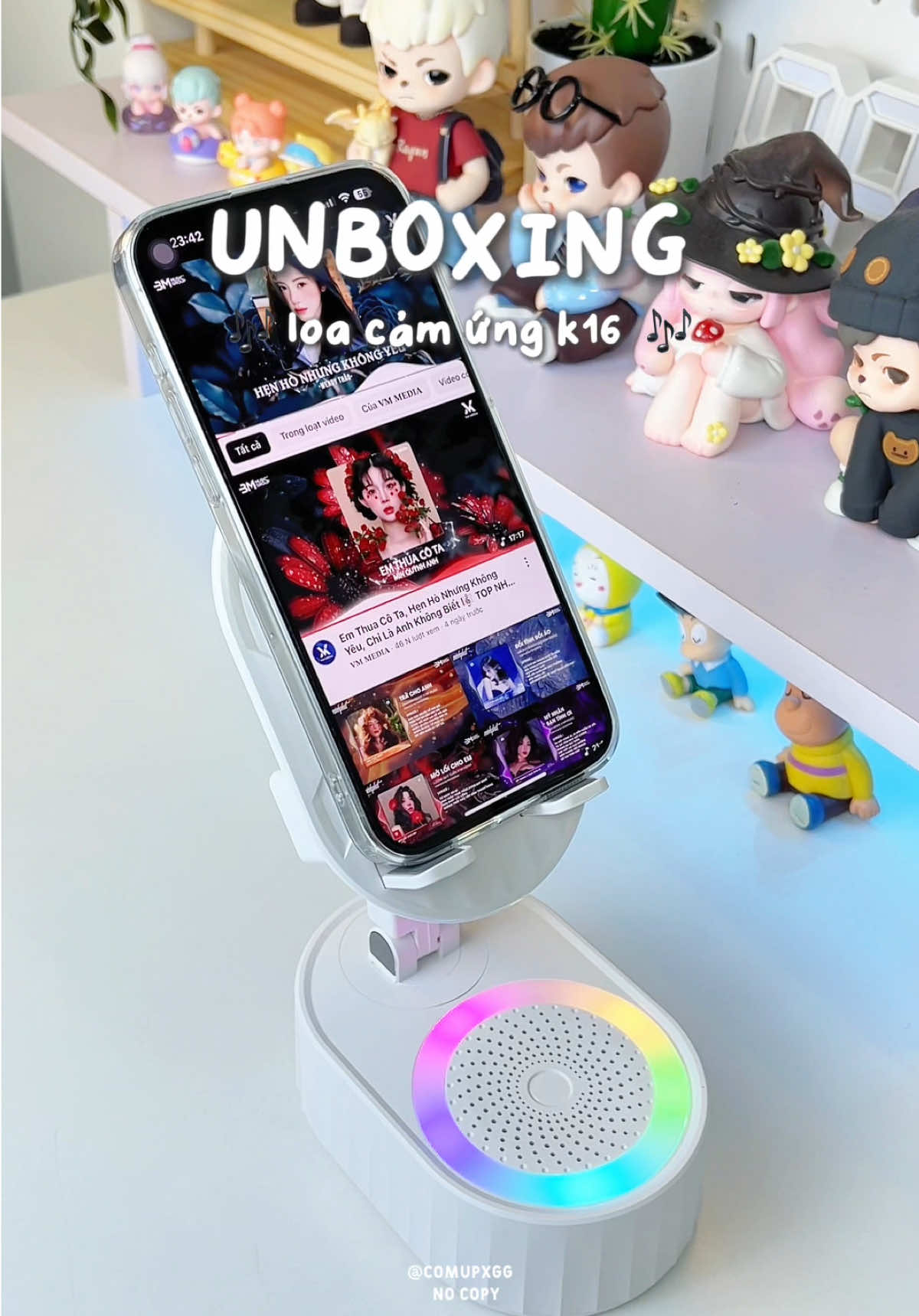 Loa cảm ứng không dây 4in1 tích hợp đèn led đổi màu siu đẹp 🎶 #loabluetooth #loacamung #loabluetoothmini #loakhongday #review 