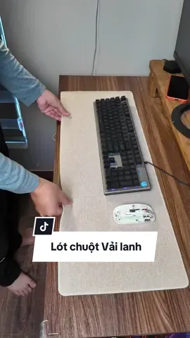 Lót chuột vải lanh cỡ lớn #binhchonloc 