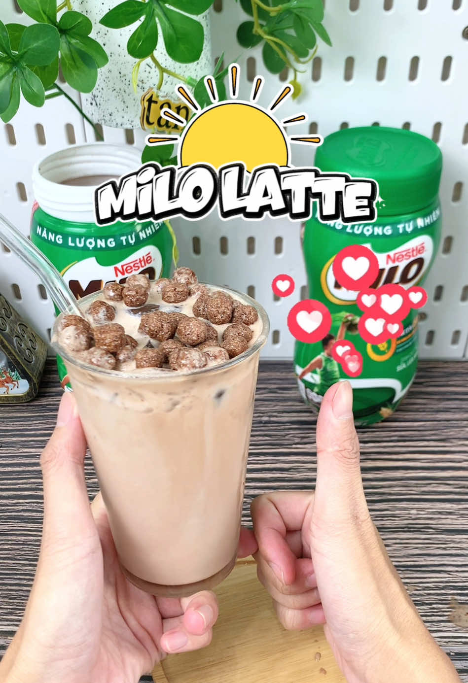 Milo Latte thơm ngon đậm vị ca cao ngọt mát từ sữa thêm chút đá lạnh ngon lắm nha 🥛🍫🧊 #milo #Nestle #nestlé #milolatte #suamilo 