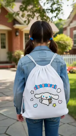 tas ransel serut gambar cinnamoroll #tasserut #tascinnamoroll #tasanak #tasserutanak 