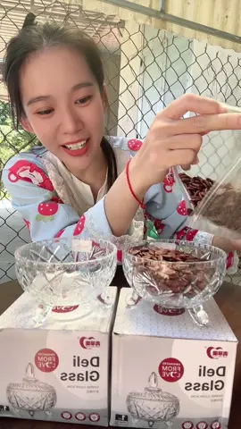 Hủ thuỷ tinh đựng mứt dưa ngày tết sang xịn #huthuytinhdungmut #hudunghatdua #giadung 