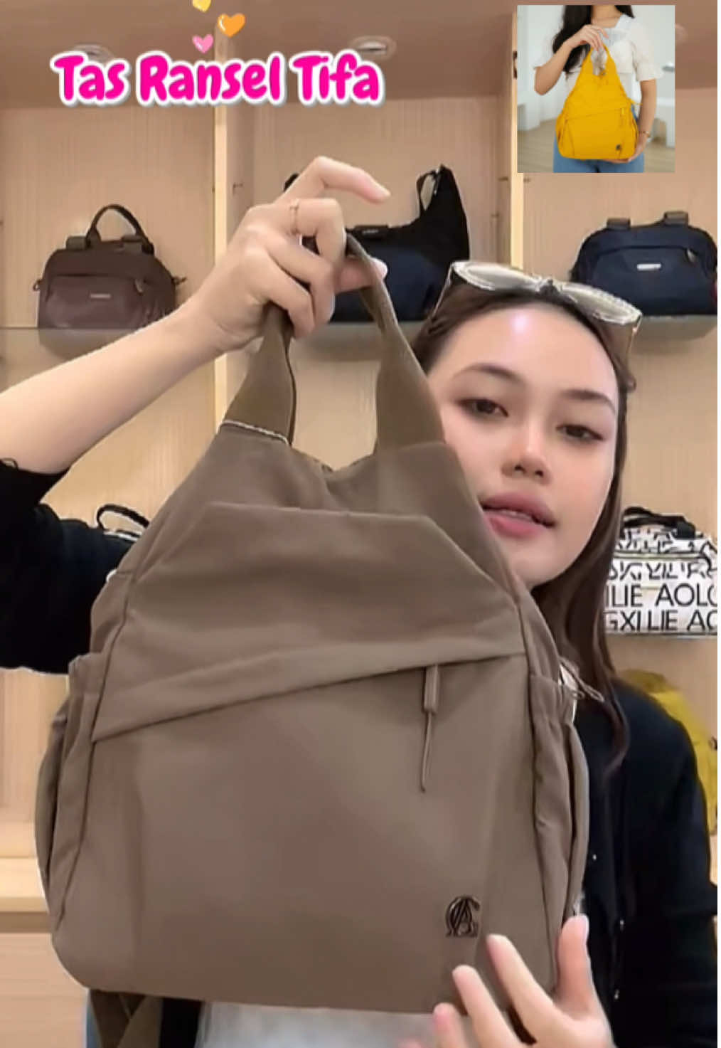 Tas Ransel Tifa ukuran nya kecil tapi muat banyak barang #taswanita #ransel #tasransel #ranselmini #backpack 