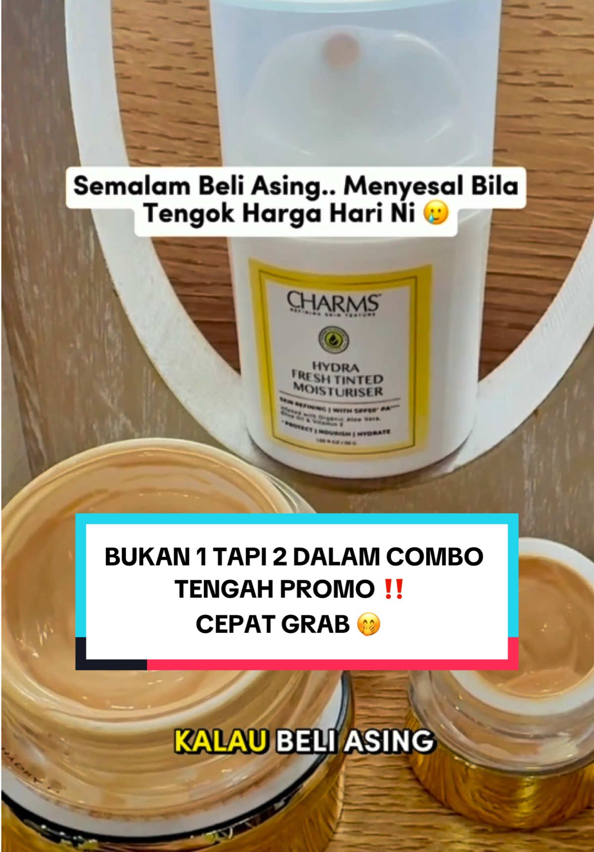 Kalau bayar asing memang rugi, sebab tu kena grab terus combo. Lagi-lagi tengah promo ni ‼️ Disclaimer: Result setiap orang adalah berbeza mengikut kpd penerimaan kulit masing2.  #charmscosmeticskincare #charmshalaljakim #charmslover #comboknightandday #paydaysales 