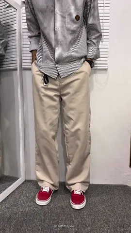 Cakep simpel #outfitideas #chinos #loosepants #kemeja #OOTD 