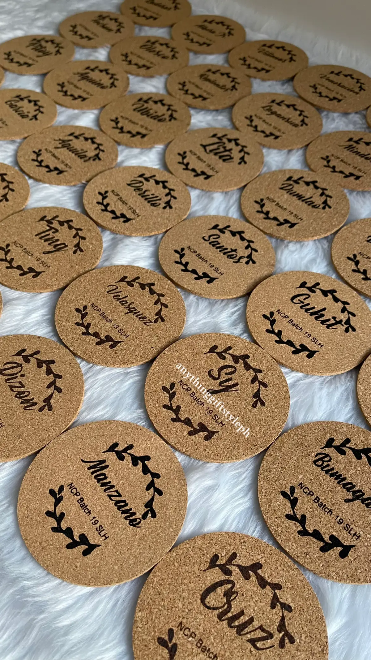 Add a touch of warmth and personality to any table setting with our Personalized Circle Cork Coaster.  Measuring 90mm in diameter and 3mm thick, this coaster is the perfect blend of style, function, and customization. ✨ Why Choose Our Gift Shop: 💠 Curated collection of unique and elegant gifts 💠 Premium quality products at great prices 💠 Hassle-free online shopping experience 💠 Fast and safe delivery to your doorstep 💠 Friendly customer support to help you choose the perfect gift 🛒 How to Explore & Order: 1. Browse our wide range of gifts online. 2. Pick your favorite items and select quantity. 3. Message us directly for details, special offers, or bulk orders. 📩 For More Info & Exclusive Offers: Message us for updates on new arrivals, seasonal specials, and gift combos! 📈DTI and BIR-Registered  📱 Message Us & 🌐 Visit Our Online Shop:  Lazada / Shopee / TikTok / Instagram  @anythinggiftyleph #WeddingFavors #BridalShowerGift #HousewarmingGift #CorporateGifts #EventFavors   