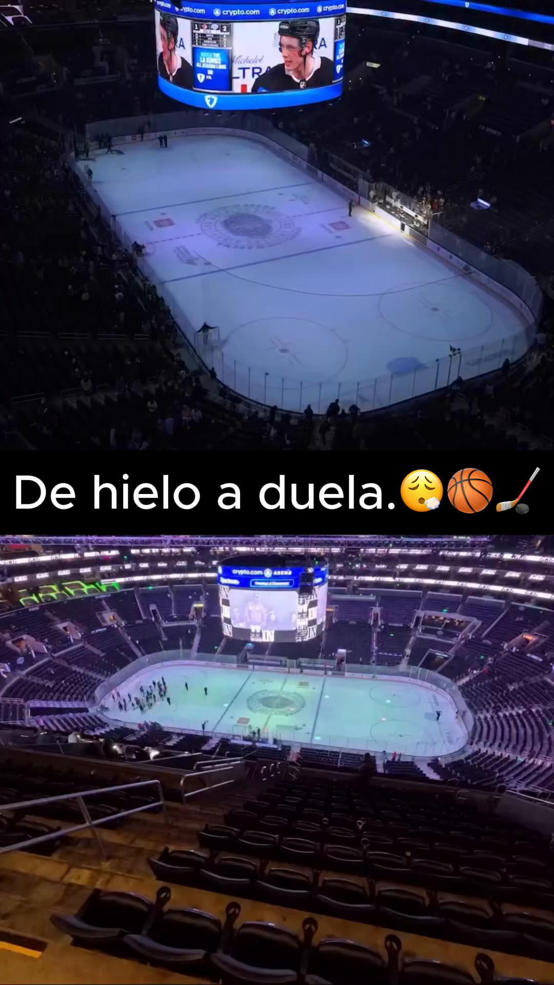 Así pasa de pista de hielo a cancha de basketball la casa de los Lakers.🔥🏒🏀#NBA #NHL #losangeleslakers #lakers (Vía @lakers/IG)