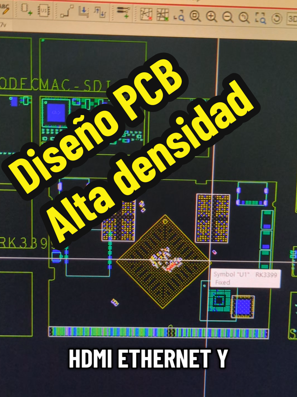 PCB HDI práctica con Cadence Allegro, interconexión de circuitos de alta velocidad y alta densidad. #pcbdesigner 