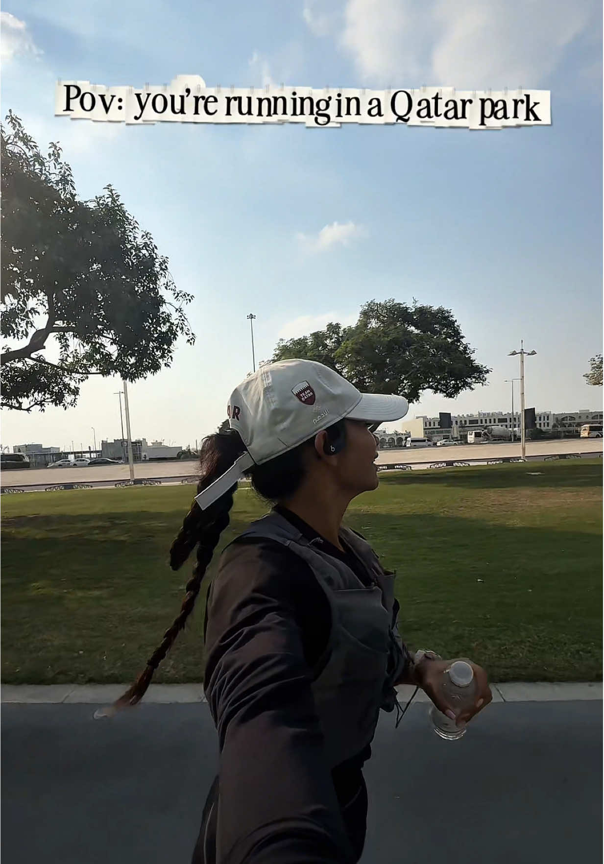 Qatar is just different in every way 🏃🏽‍♀️🇶🇦✨ #runyourownrace #qatar🇶🇦 #dohamarathonbyooredoo #aspireparkdohaqatar🇶🇦 