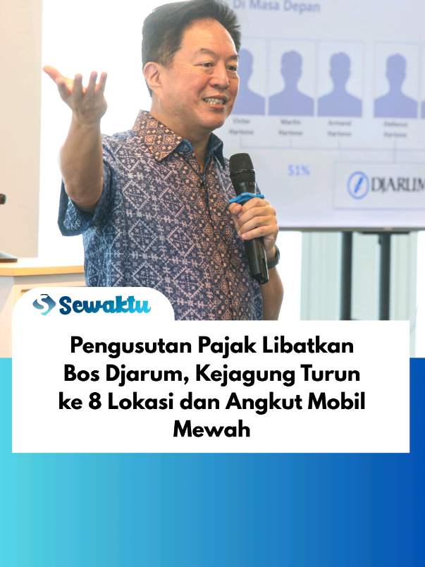 Kejaksaan Agung menggeledah delapan lokasi di Jabodetabek pada Minggu 23 November 2025 terkait dugaan korupsi pembayaran pajak periode 2016 sampai 2020. Dari operasi ini, penyidik menyita dokumen, satu Toyota Alphard, dan dua motor gede. Pengusutan dilakukan karena diduga ada kerja sama antara oknum pegawai Direktorat Jenderal Pajak dan wajib pajak untuk menurunkan nilai pembayaran pajak perusahaan sebagai imbalan setoran. Sejumlah nama sudah dicekal, termasuk Victor Rachmat Hartono dan mantan Dirjen Pajak Ken Dwijugiasteadi. Kejagung menyampaikan bahwa penyidikan masih berjalan dengan memeriksa dokumen sitaan dan meminta keterangan pihak yang terlibat sebagai bagian dari proses hukum lanjutan. #SewaktuSetiapWaktu 