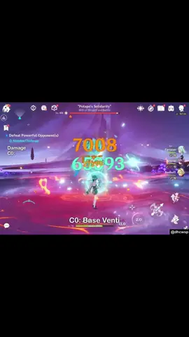 venti hex ở luna 3, st ở C2 có thể đạt st 130-150k  dps( tầm team skirk C0r1 vs escof C1R1)  #GenshinImpact #luna3 #venti 