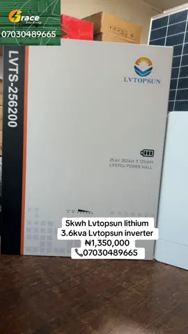 3.6kw Solar System  5kwh Lithium Battery  3.6kva Hybrid Inverter  #creatorsearchinsights #tiktoknigeria🇳🇬🇳🇬 #fyp #Gracesolar #foryou 
